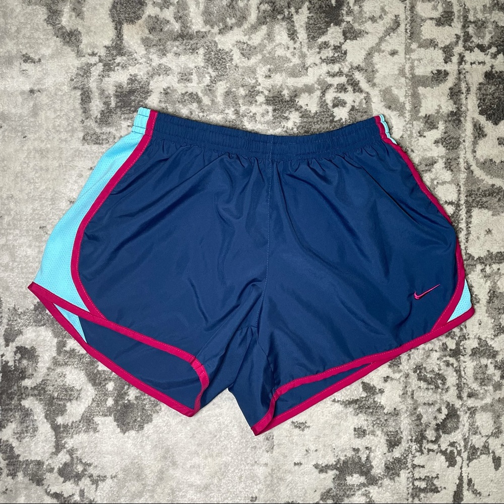 Nike Dri-Fit Athletic Shorts - Blue & Pink